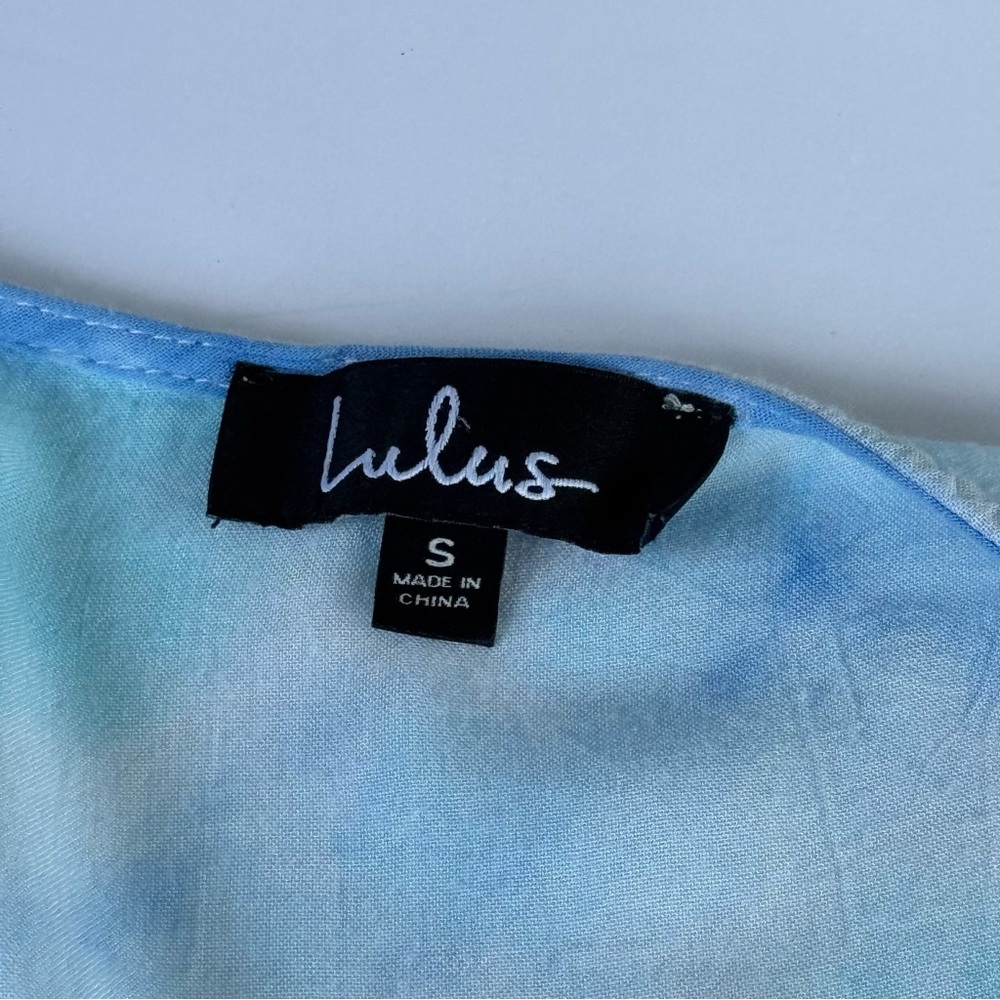 Lulus Romper Women Small Blue Tie Dye Long Sleeve Boho Festival - Picture 11 of 13